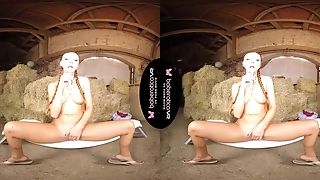 Ornela Morgan Is Out In The Barn In The Middle Of The Night Getting Naked In Vr - Baberoticavr